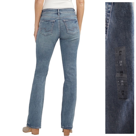 Silver NWT Suki Slim Boot Jeans 28 / 6 - Picture 7 of 11